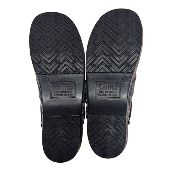 Sanita Professional Liv Patent Leather Nurse Clogs EUR 38 Womens Size 7.5 Zebra - Picture 6 of 7